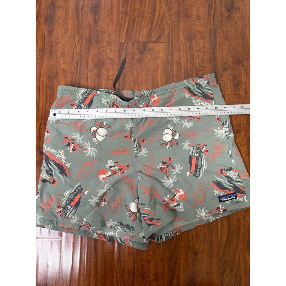 Patagonia Baggies Shorts Adult Large Green Lined C Street Tacos Print Mens SZ S - Picture 5 of 8